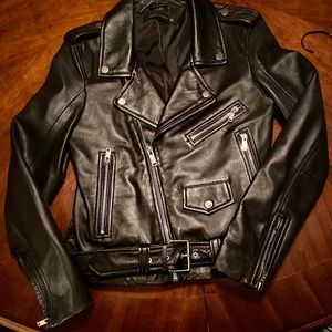Leather Moto Jacket.